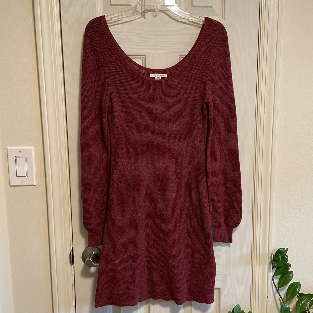 American Eagle maroon knit dress